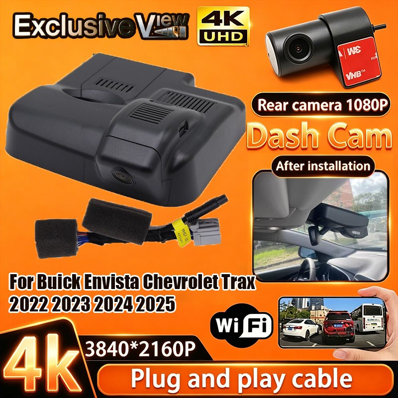 4K Wifi DVR Dash Cam Camera For Buick Envista Chevrolet Trax 2022 2023 2024-2026