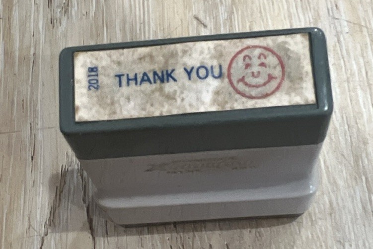 Shachihata Xstamper "THANK YOU" Pre-Inked Re-Inkable Stamp