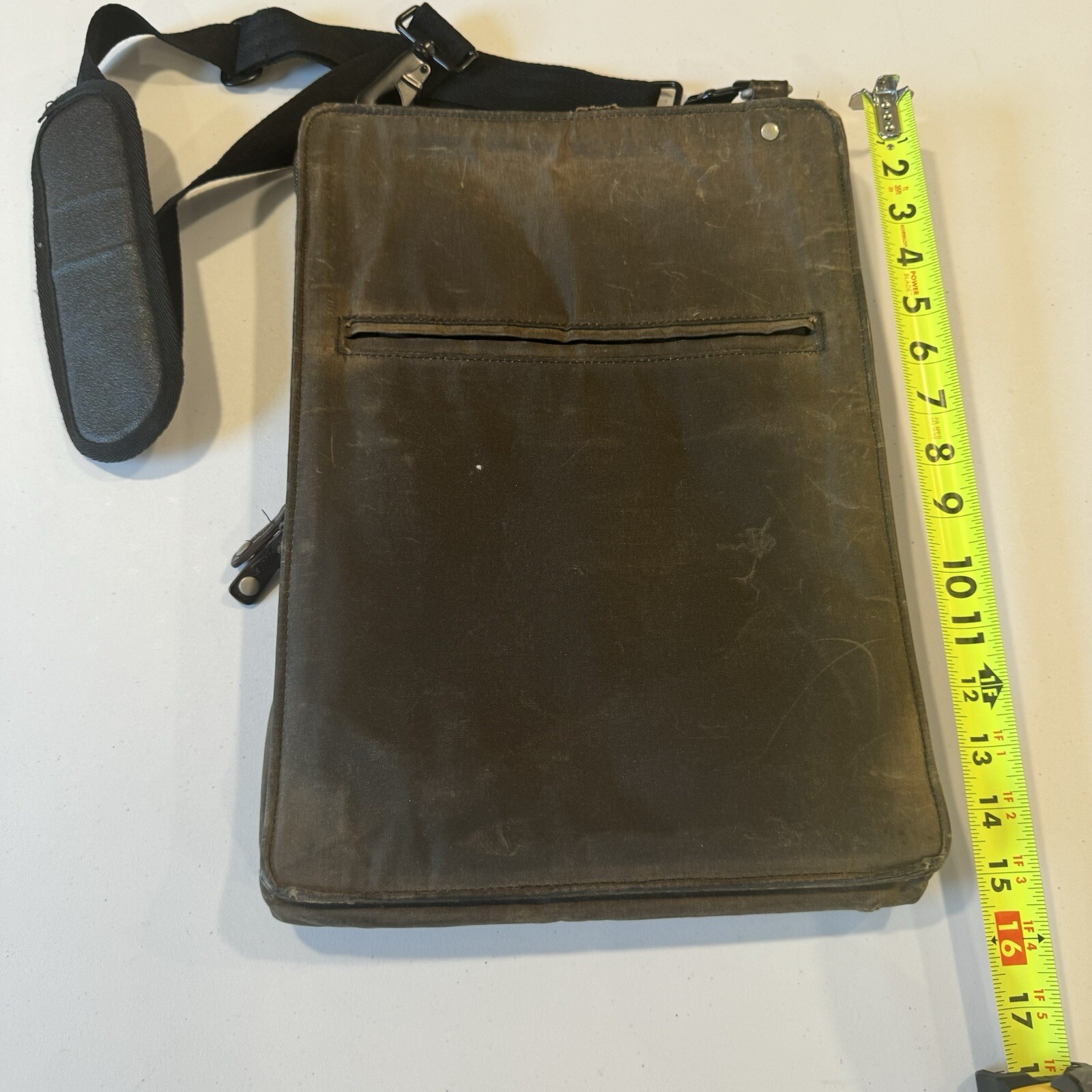 J. Fold Leather Shoulder Bag For Laptop Computer