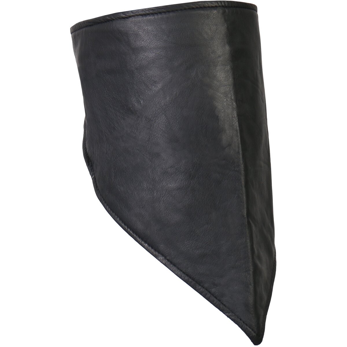 Hot Leathers Black Soft Leather Neck Warmer w/Fleece Lining - NWL1009