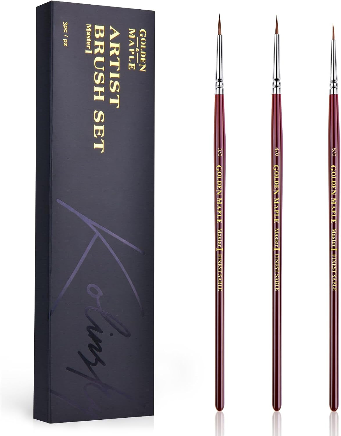 Kolinsky Sable Miniature Paint Brushes -  Professional Ultra Fine Point Brush fo