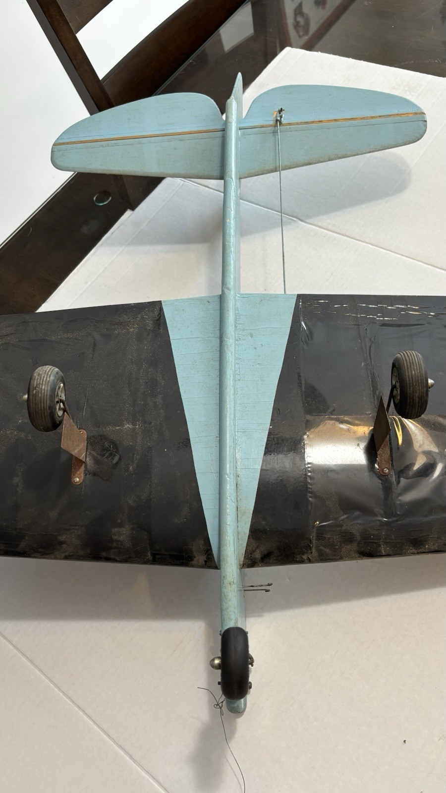 Vintage Tether Plane with Missing Motor. Untested but Elevators Seem To Work.