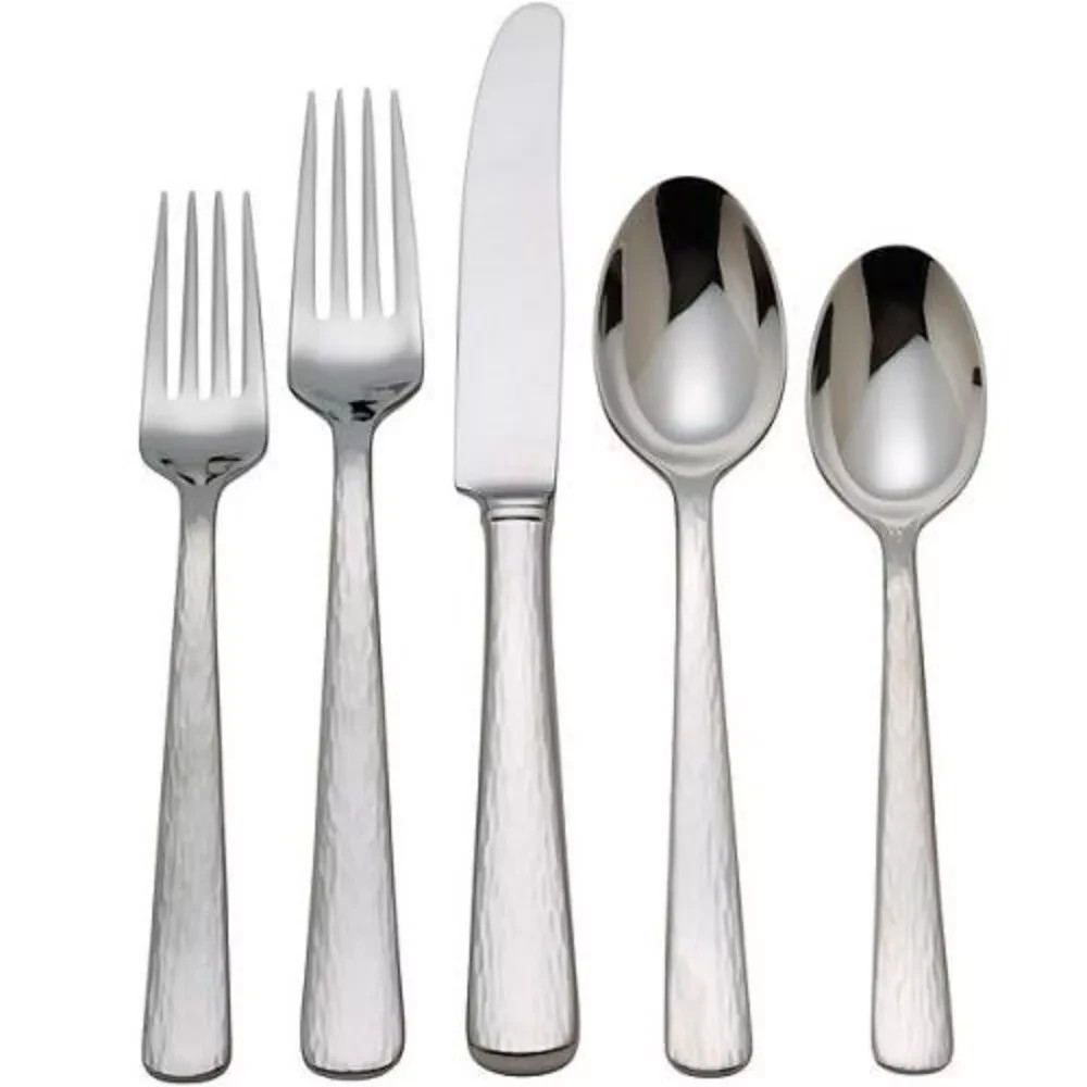 Reed & Barton Silver Echo 5-Piece Place Setting, Stainless Steel Flaware Set