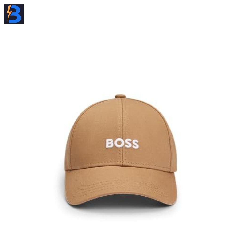 Hugo Boss Men's Bold Center Logo Twill Cap Baseball Cap - Camel, One Size