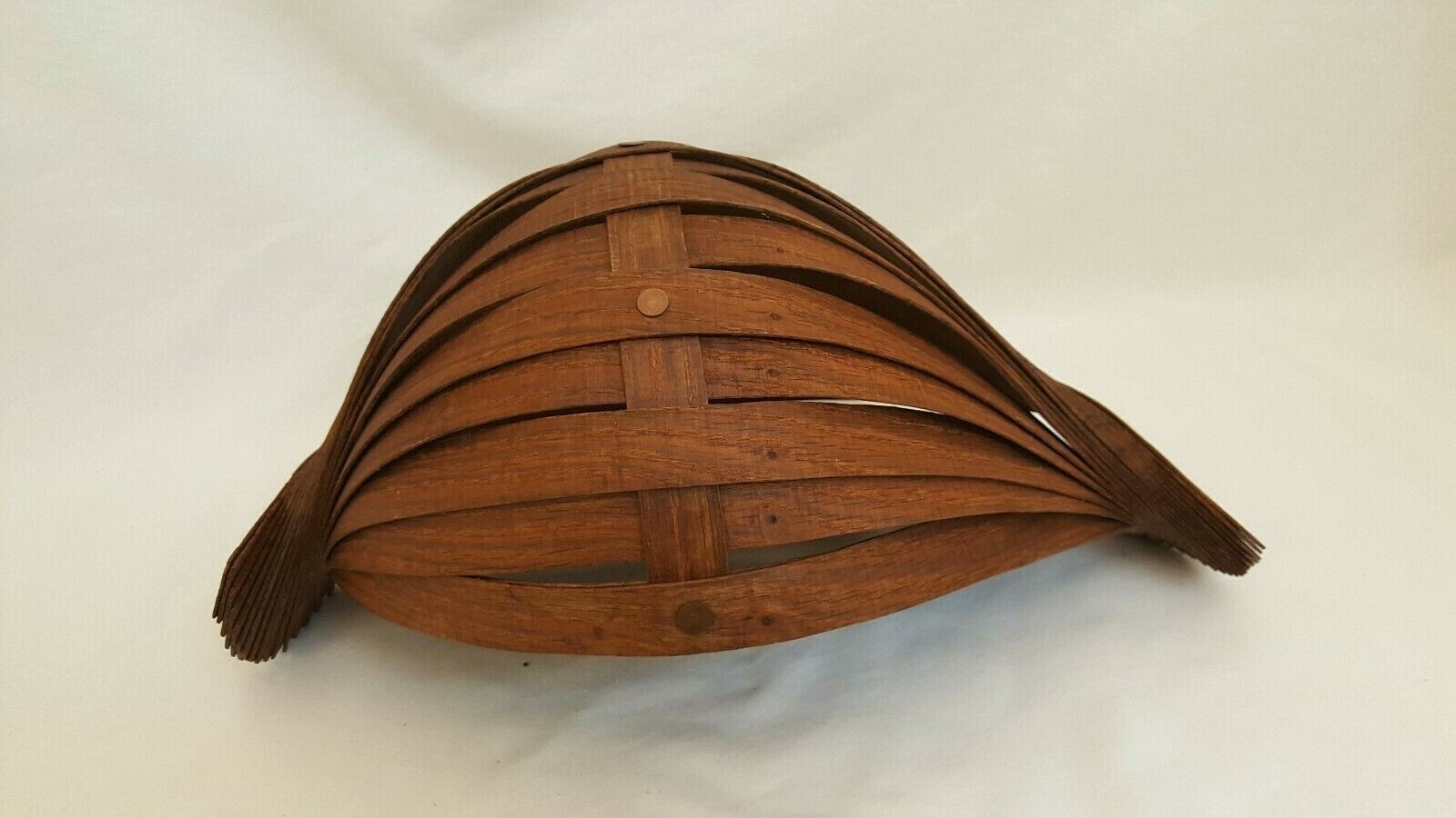 MATTHEW S NEWMAN SNAIL BASKET SPLIT OAK 1985 AS THE SAW TURNS TRAILS ART WARE