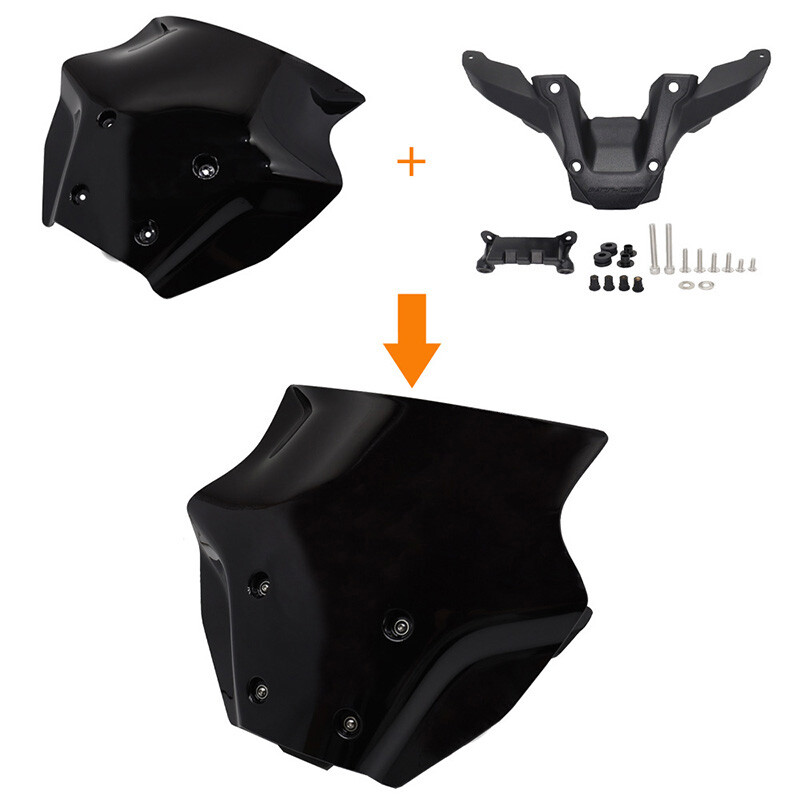 Motorcycle Windshield Wind Deflector With Bracket For Yamaha MT-09 SP 2024