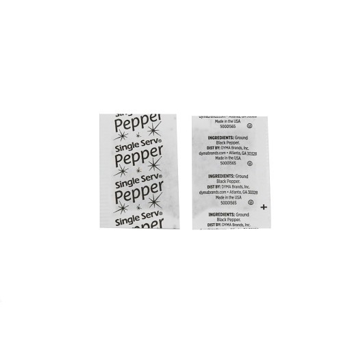 Single Serv Pepper Flat Packets, 0.1 Gram, 6000 Per Case