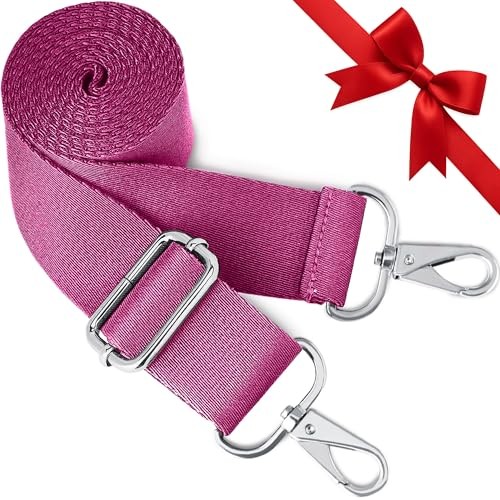 Wide Purse Strap Replacement for Crossbody, Messenger, Shoulder Bag Cerise Pink