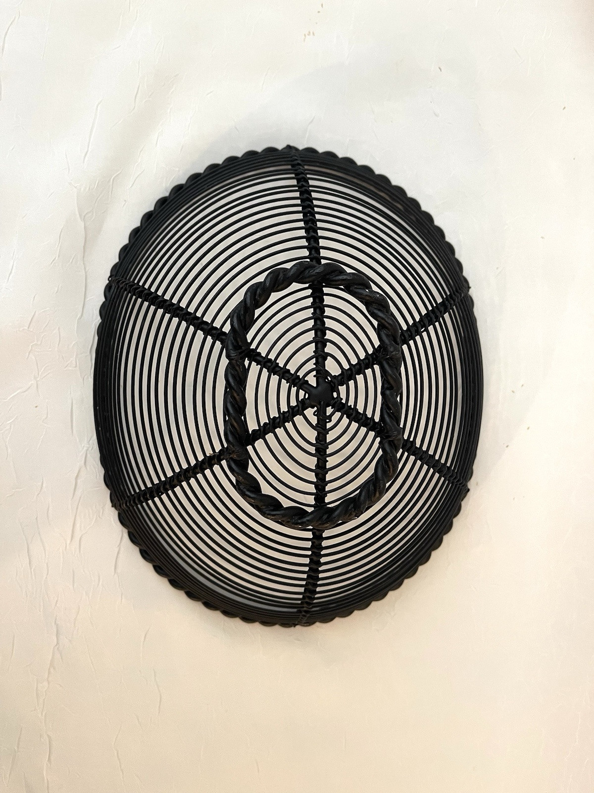 Metal Basket Black Fruit Farmhouse Decor Bread Snack Table Kitchen Oval