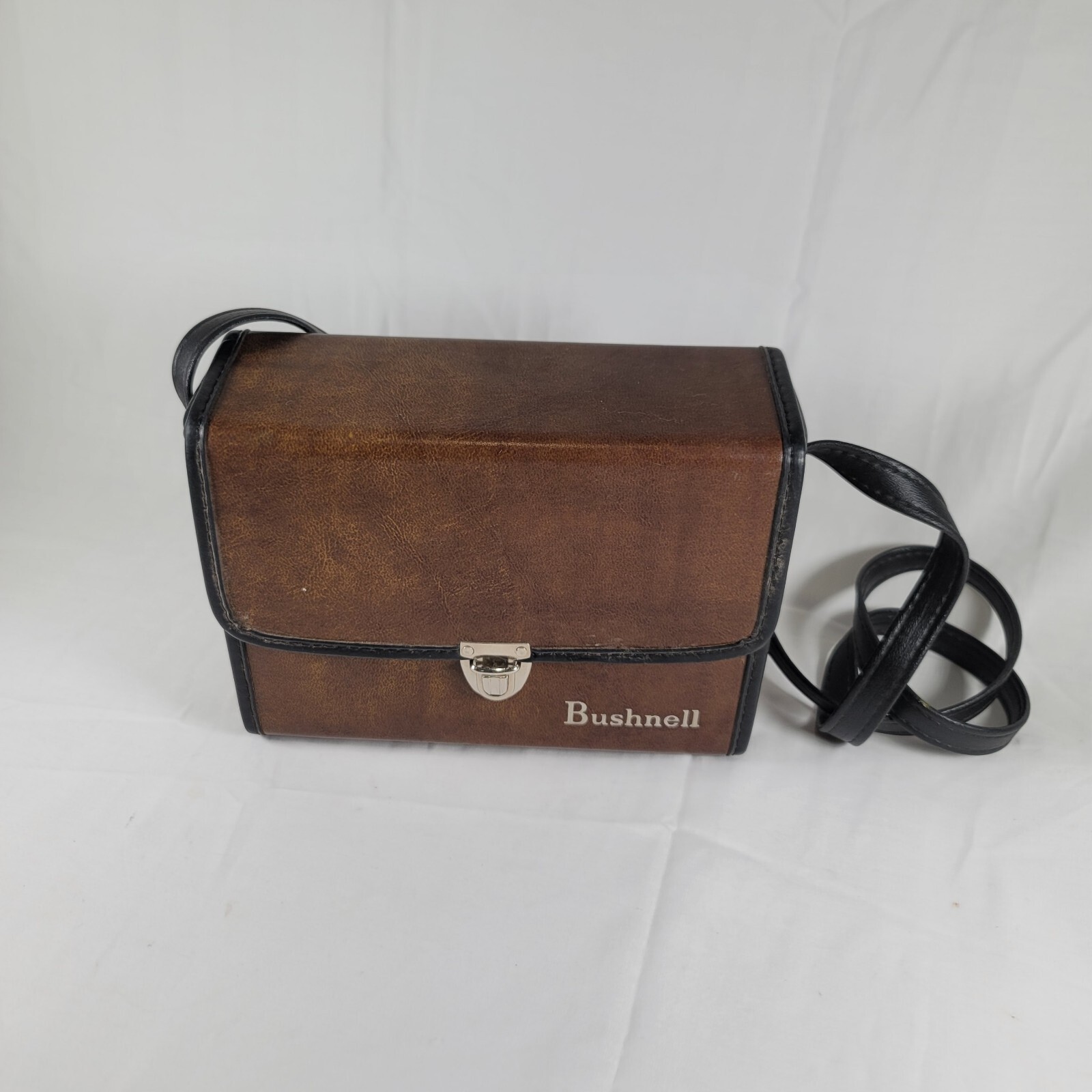Vintage Bushnell Sportview Brown Leather Binoculars Case w/ Strap *No Binoculars