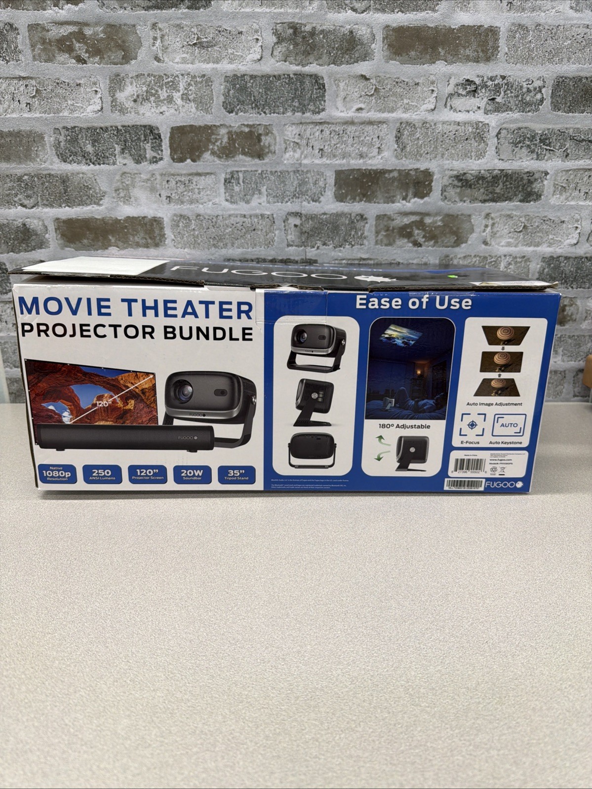 Fugoo Outdoor Projector & Soundbar Bundle with Tripod & 120" Foldable Screen