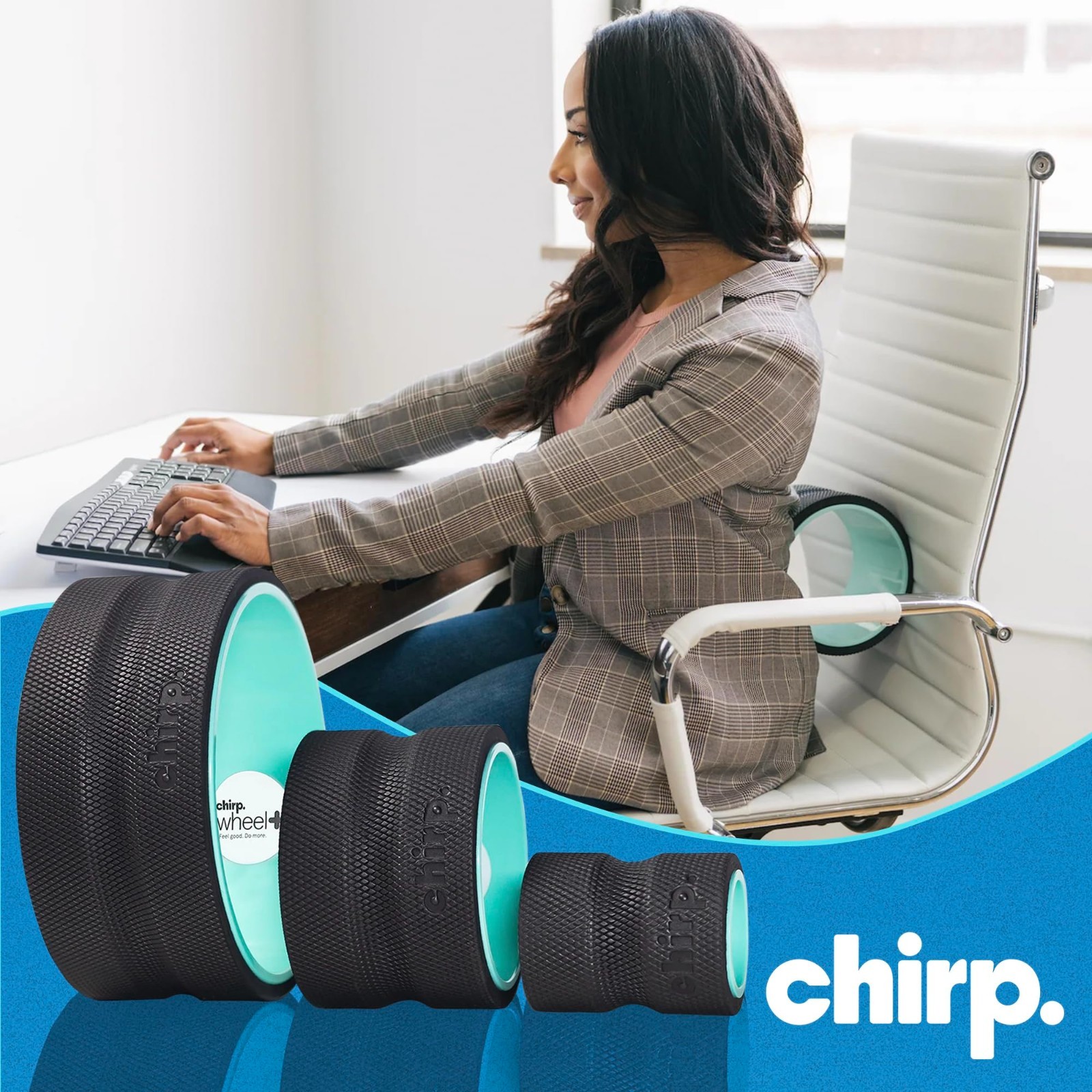 3-Pack Foam Roller Set for Back & Neck Pain Relief | Decompression Wheels, 4/6/1