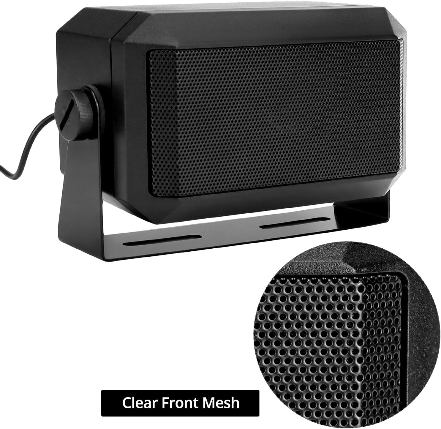 QWORK 5W External Communications Speaker - 2 Pack 8 Ohms with 3.5Mm Plug for Ham