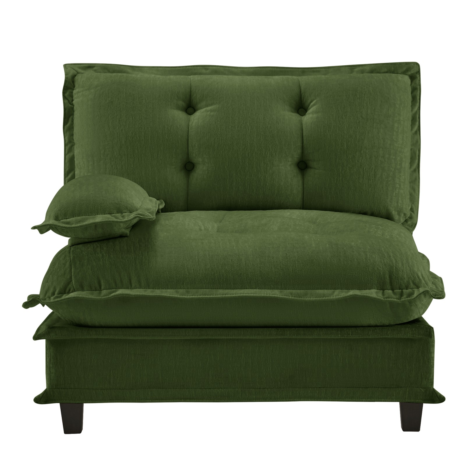 73" L-Shaped Sofa Chenille Fabric Green Modular Sectional
