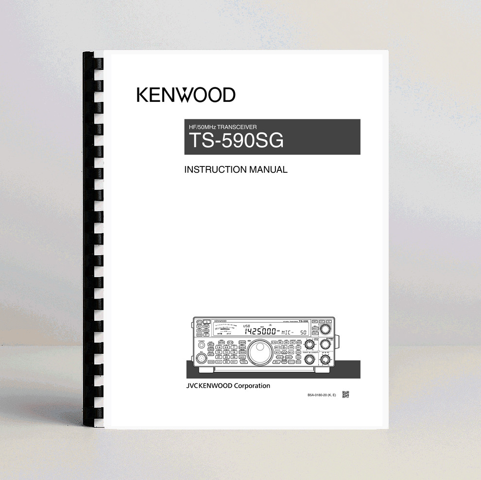 Kenwood TS-590SG Instruction Manual - Premium Card Stock Covers & 32 lb Paper!