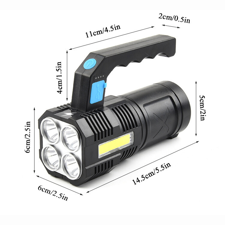 350000000 Lumen Super Bright LED Tactical Flashlight Rechargeable LED Work Light