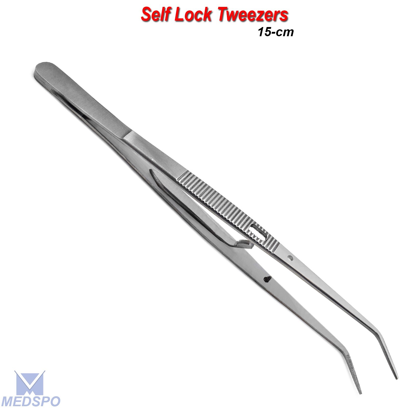 Surgical Self Locking Dressing Tweezers Tissue Thumb College Cotton Forceps Tool