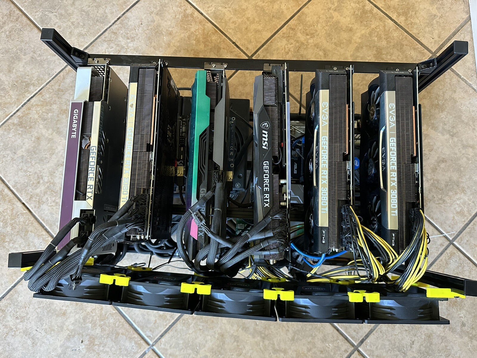 Complete 6 x NVIDIA RTX 3080 TI GPU Mining Rig