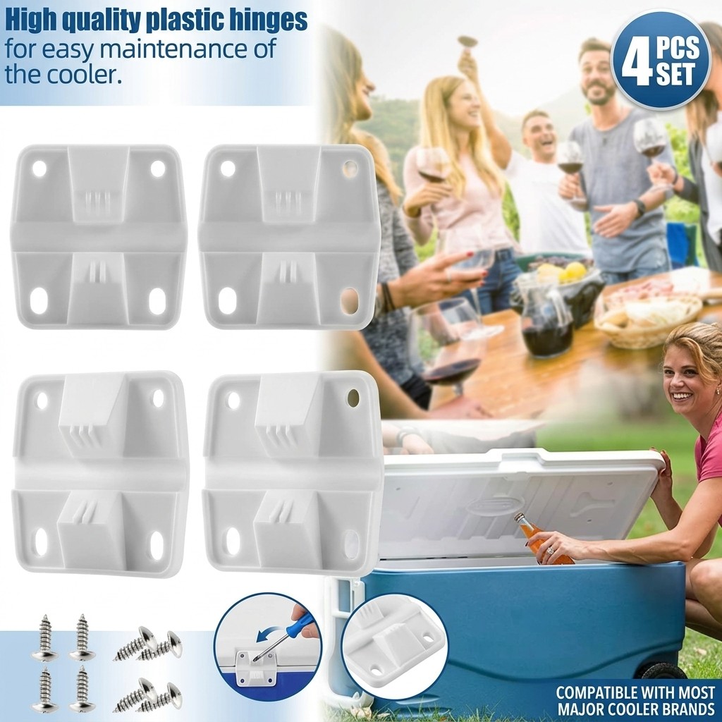Cooler Plastic Hinges kit Replacement for Coleman Coolers - 4 Pack