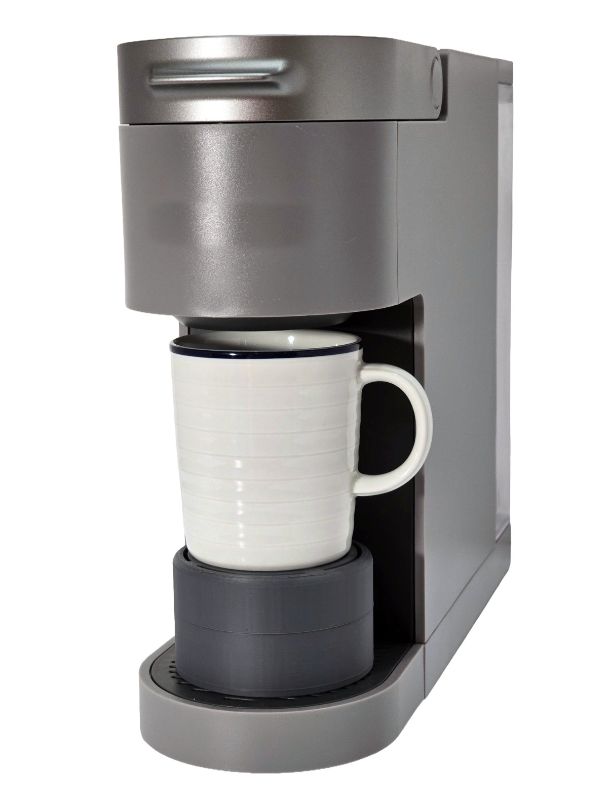 Anti-Splash Adjustable Coffee Cup Riser Accessory for K-Cup Coffee Makers Gray