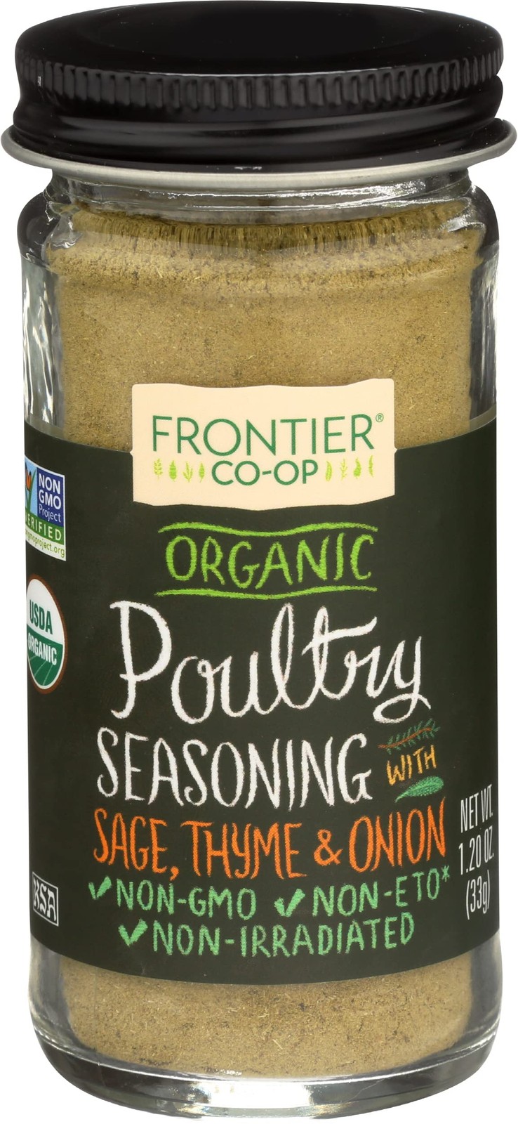 FRONTIER Organic Poultry Seasoning, 1.2 OZ Ounce (Pack of 1)