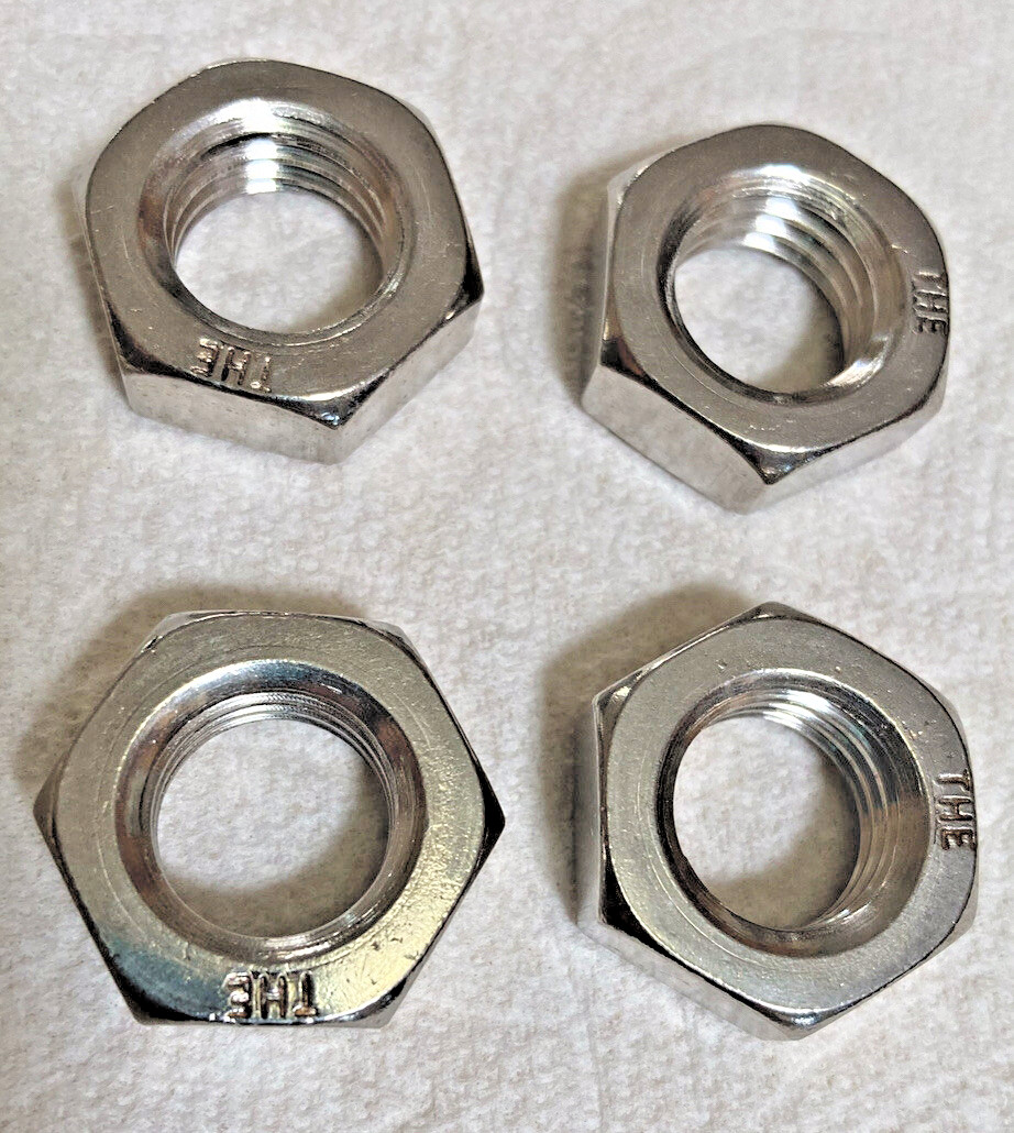 5/8-11  JAM NUT  Stainless Steel   (course thread)   4 pcs
