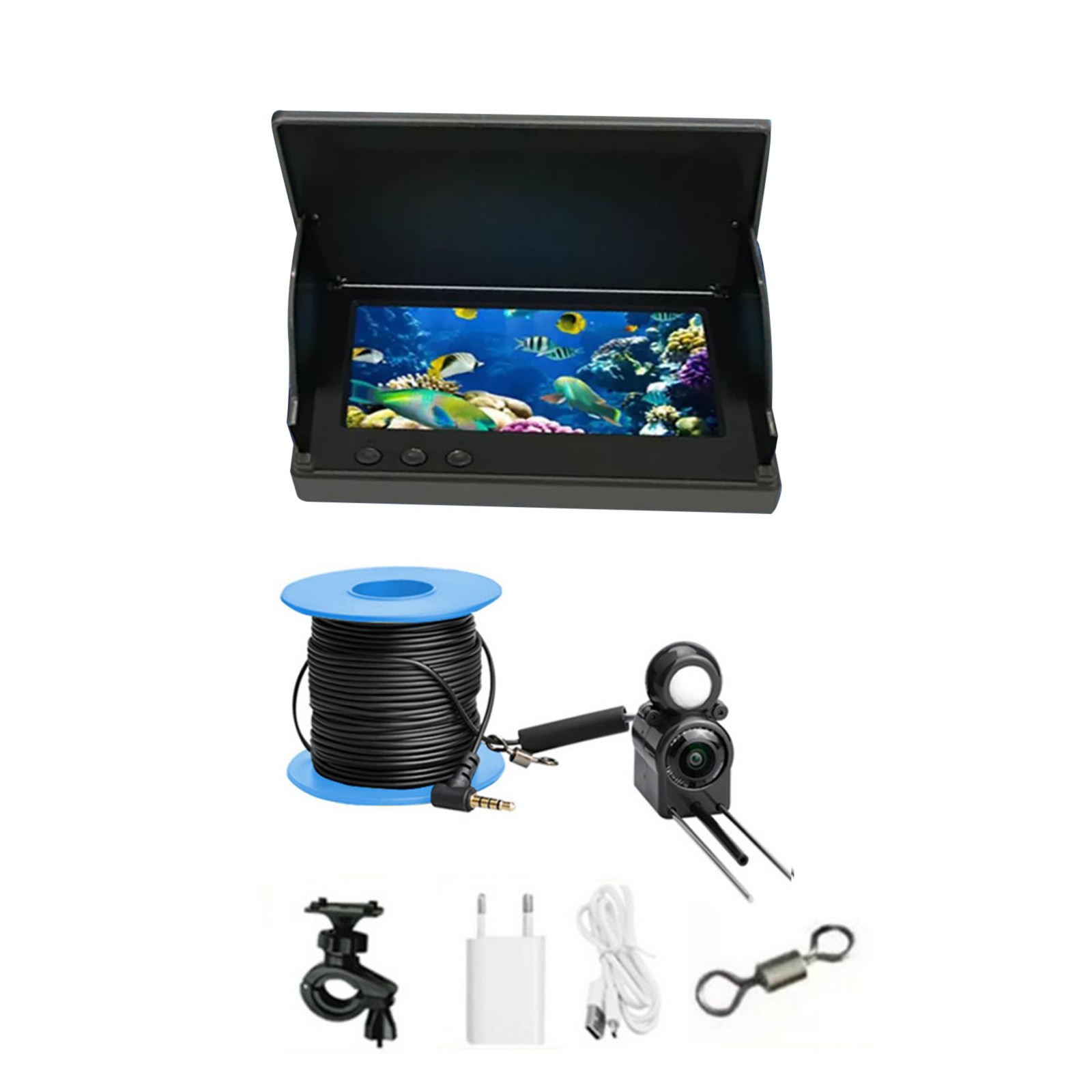 Underwater Fish Finder Display 4.3" HD Screen w/ Night Vision 30 Meter HD Camera