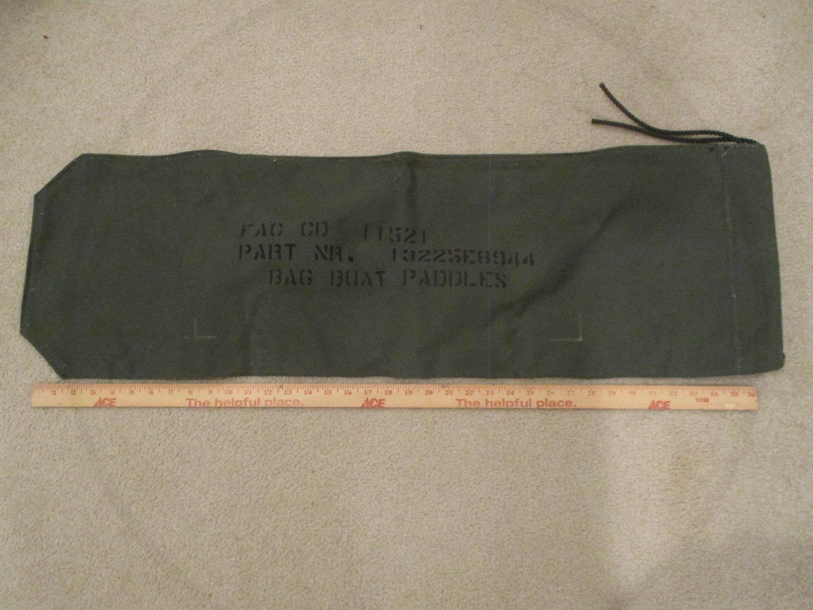 Green Army Boat Paddles Canvas Bag