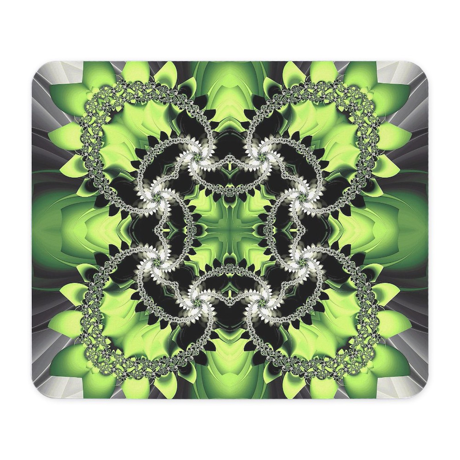 CafePress Fragments Pattern Green Mousepad  (1628867401)