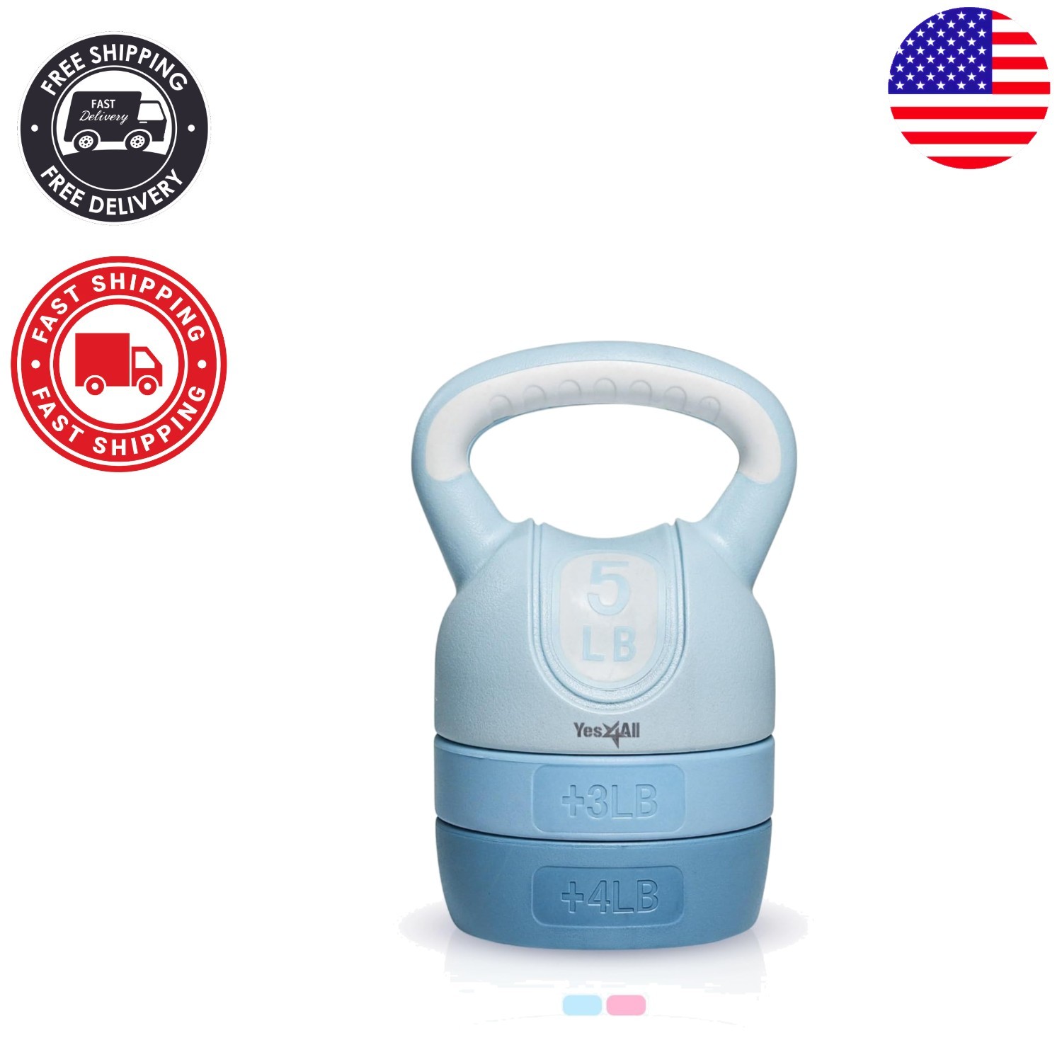 Portable 12 lb Kettlebell Set - Wide Grip Handle for Enhanced Comfort & Control