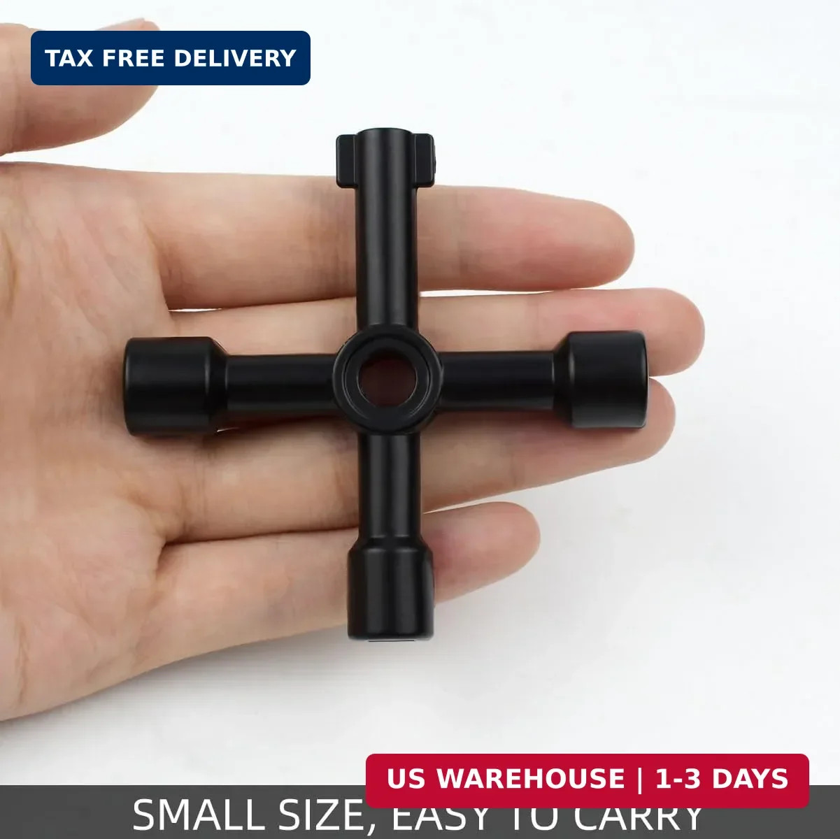 Triangle Multi-functional Sillcock Key 4 Way Square Wrench Water Utility Key Ste