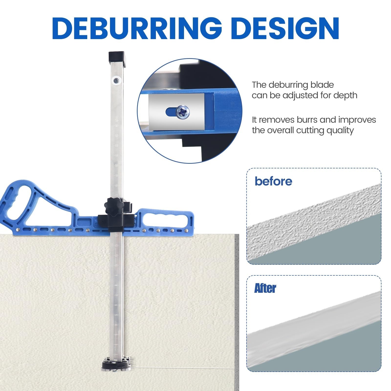 Drywall Cutting Tool, Foldable Drywall Cutter, Gypsum Board Cutter with 12pcs...