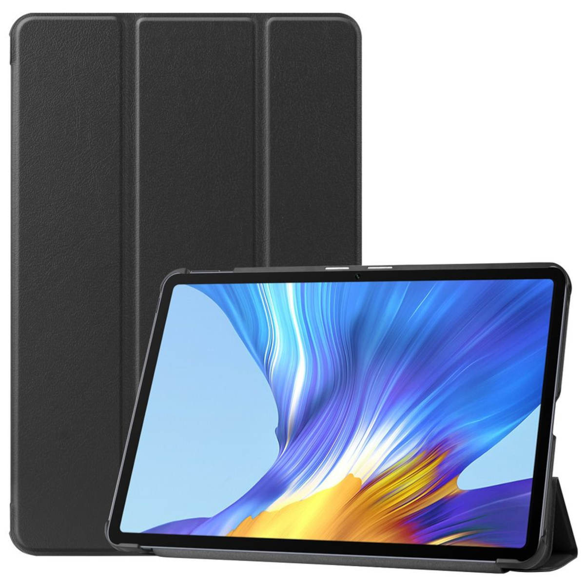For Huawei MatePad T10 / T10s Tablet Case 3 Folt Wake Up Smart Cover Black