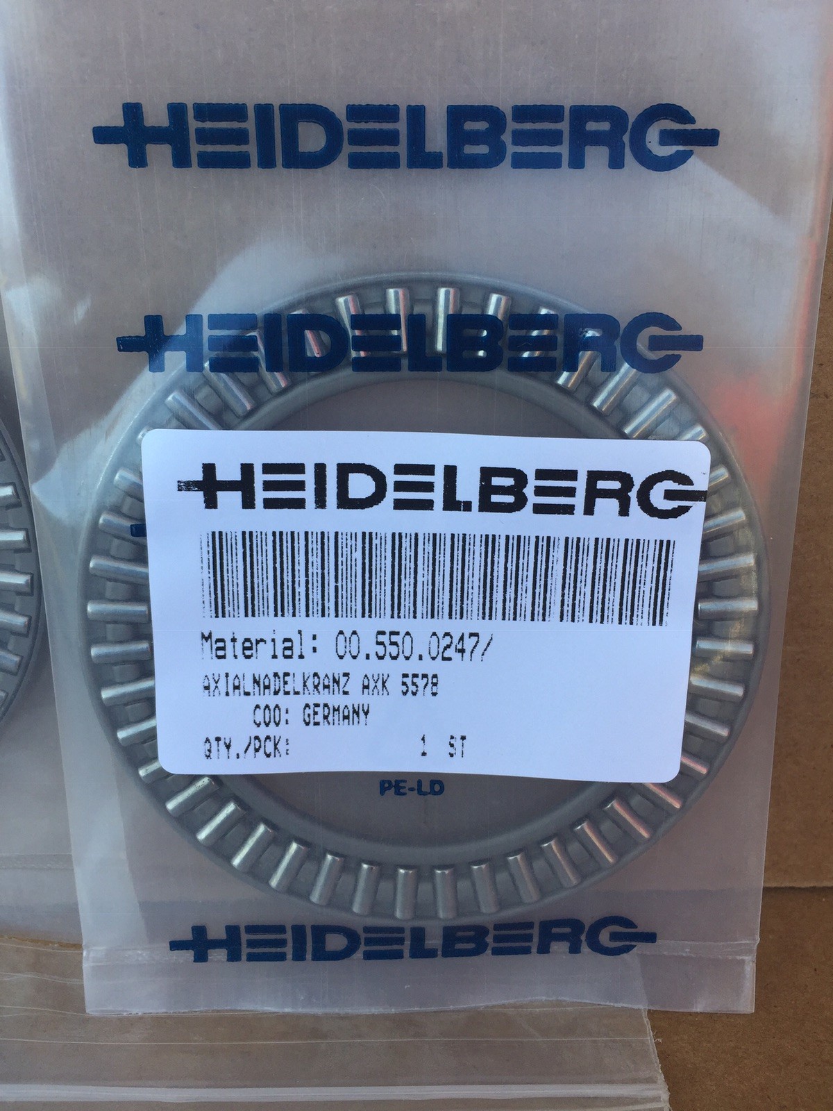 Original Heidelberg Axial Bearing 00.550.0247 From Germany For Alcolor Drive