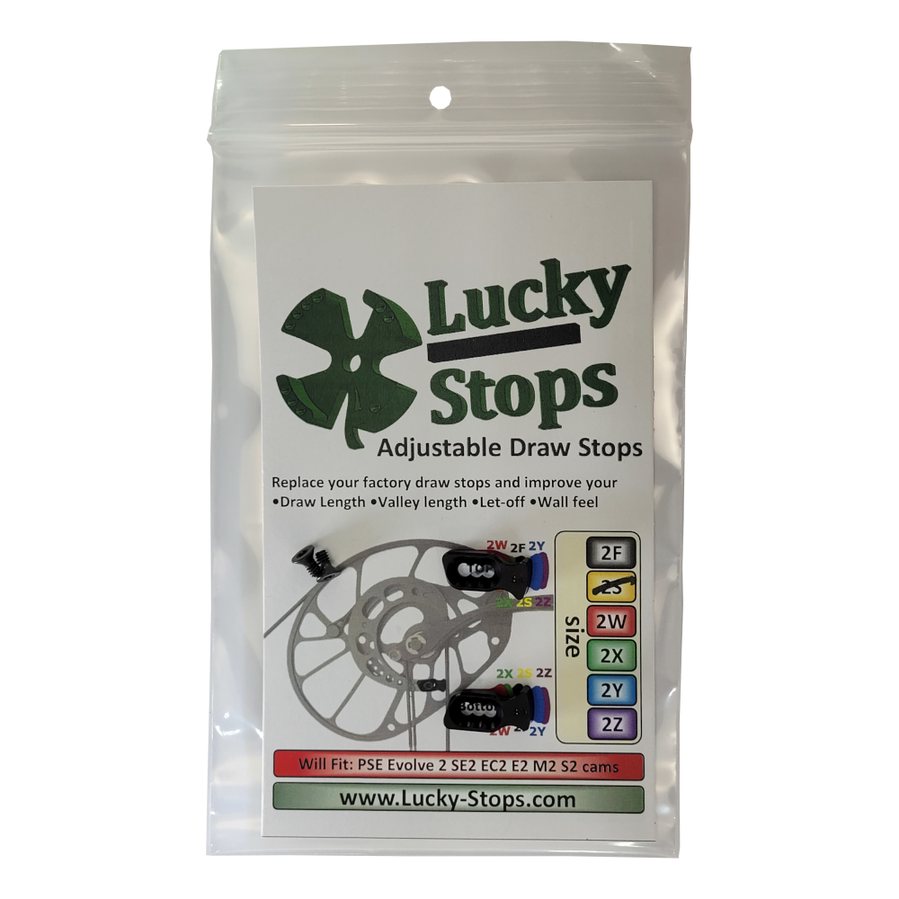 2S Draw Stop will fit PSE Evolve Cams E2, S2, M2 Lucky Stops