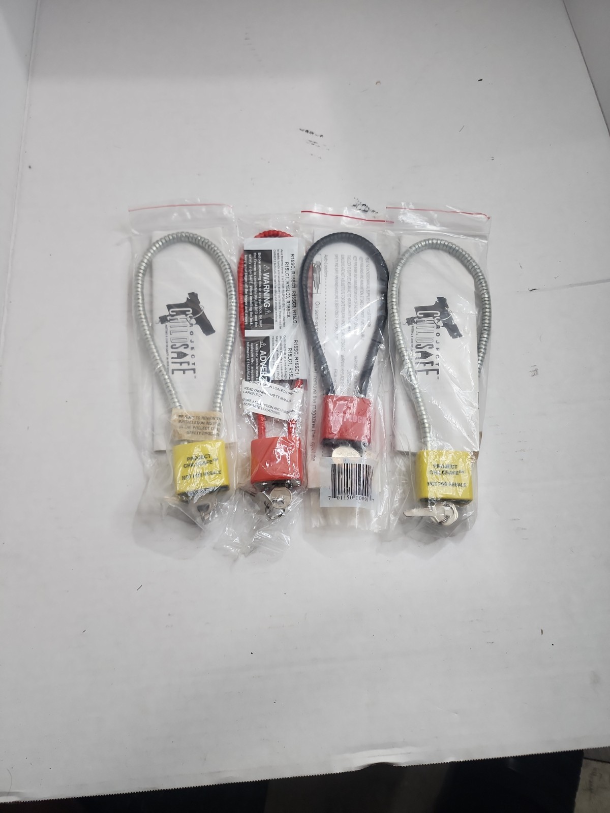 Lot Of 4 Safety Cable Gun Locks For Pistol & Shotgun
