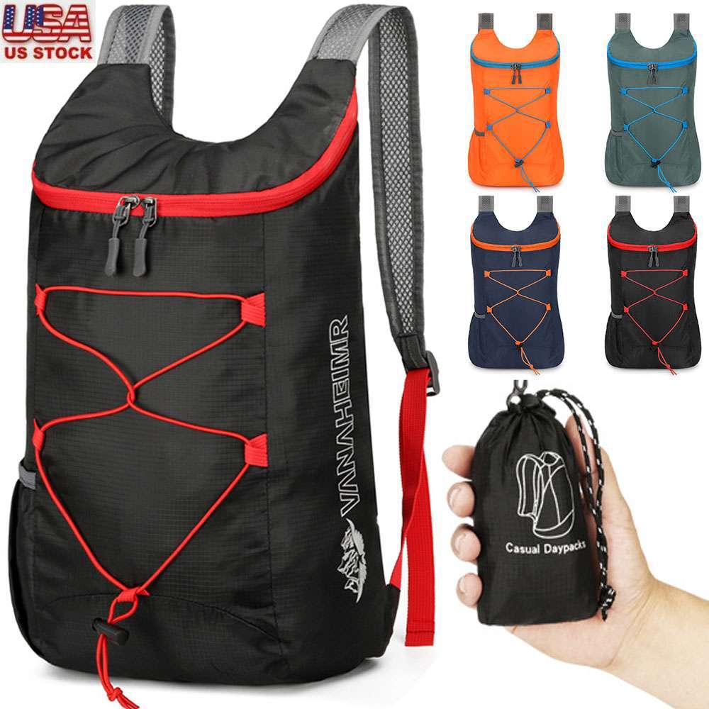 Light Foldable Waterproof Outdoor Sports Backpack Camping Hiking Travel Gym Bag