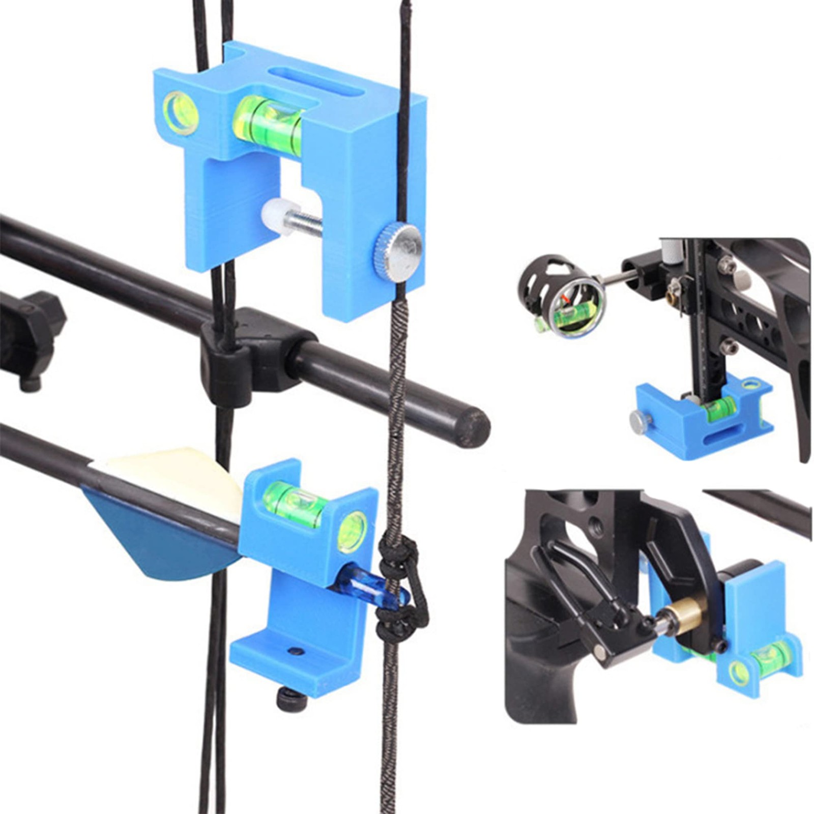 SOPOGER Archery Multifunctional Bow Level Tuning and Mounting String 3D Blue