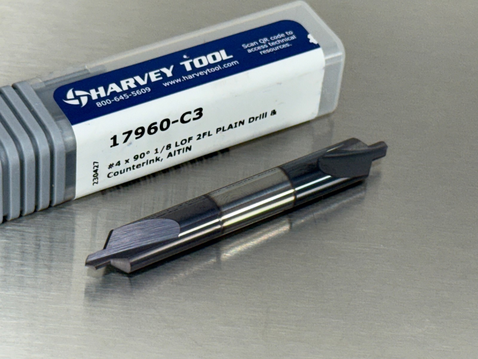 Harvey #4 x 90° Carbide Drill & Countersink Combined Center Drill 17960-C3