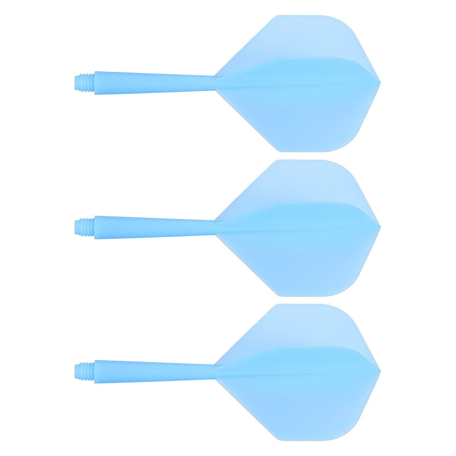 15Pcs Integrated Dart Shaft Flights,2BA Screw Plastic Dart Flights(Blue)