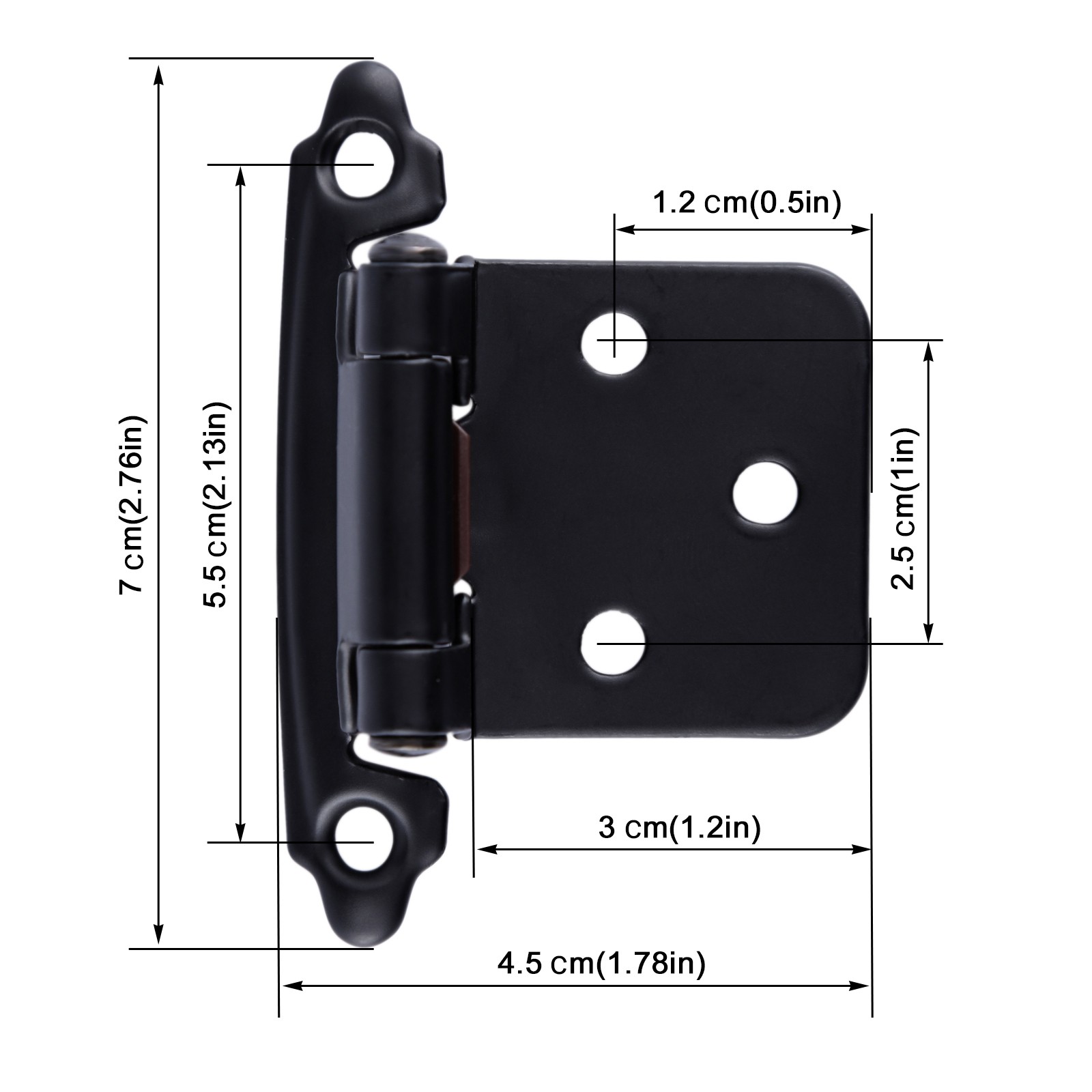 Kitchen Cabinet Hinges Overlay Self Closing Face Mount Cupboard Door Hinge