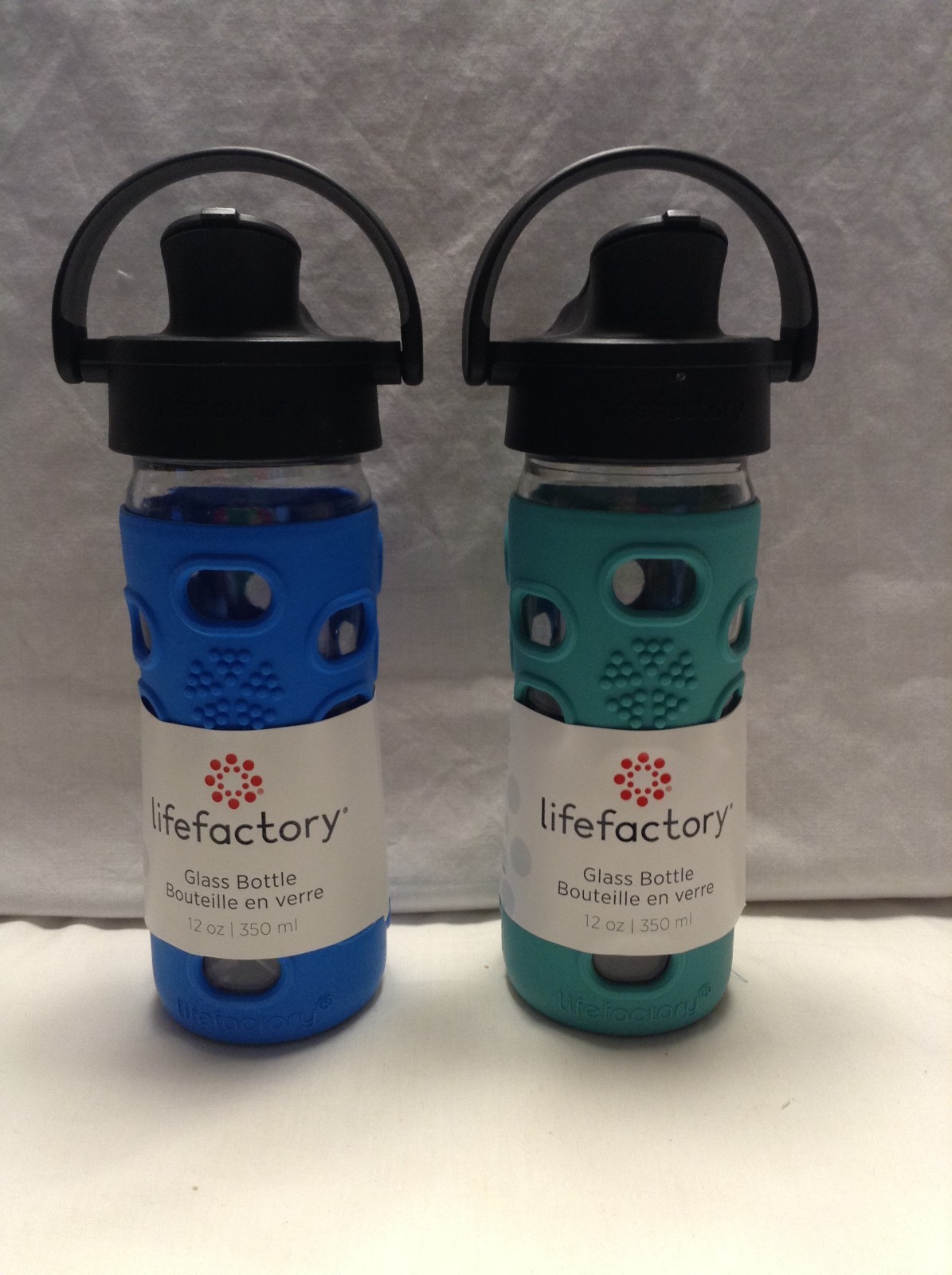 Life Factory Glass 12 oz. Bottle Silicone Sleeve – Lot of 2