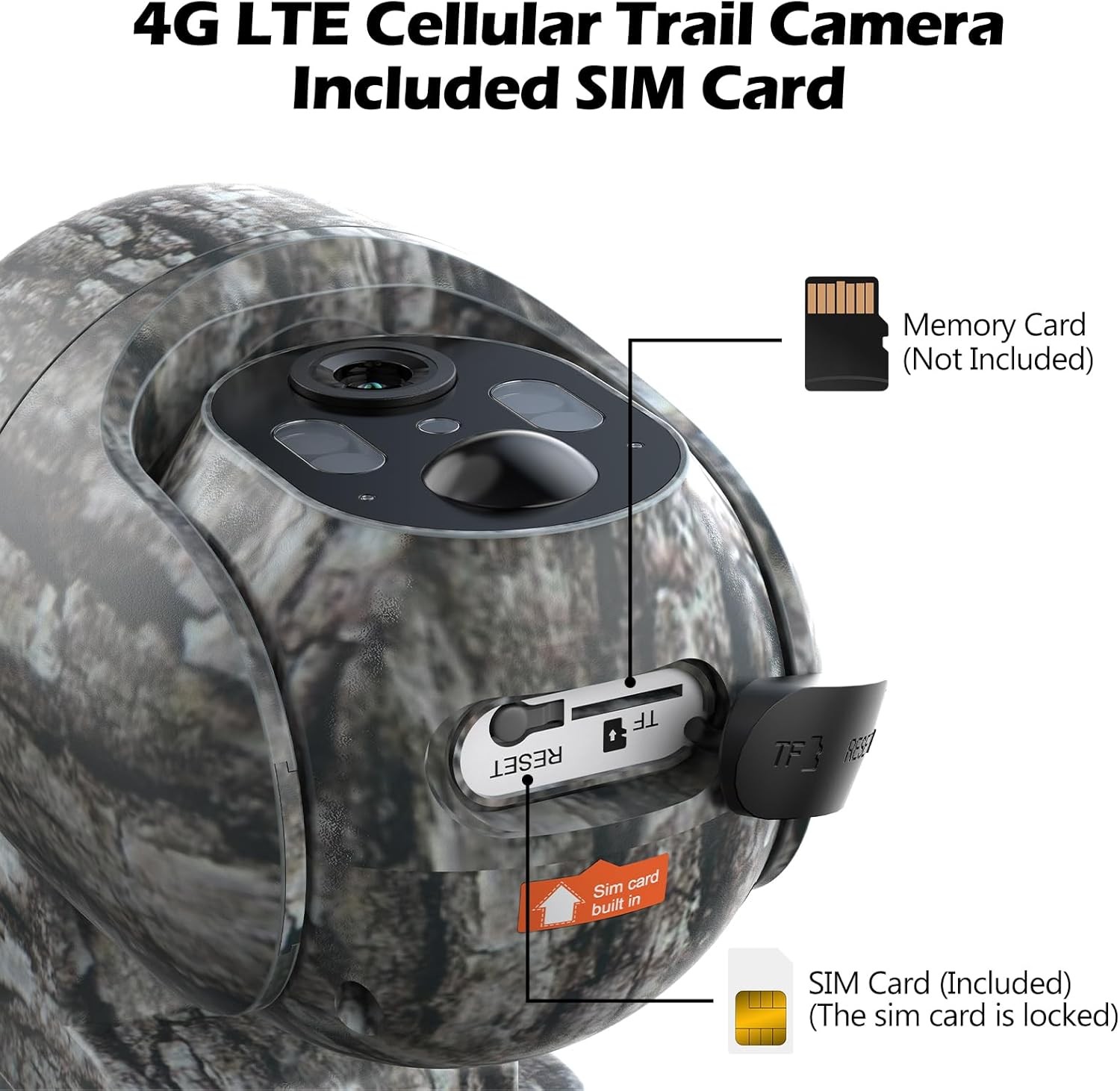 VOOPEAK Cellular Trail Camera - SIM Included, 360° Remote View, Motion Activated