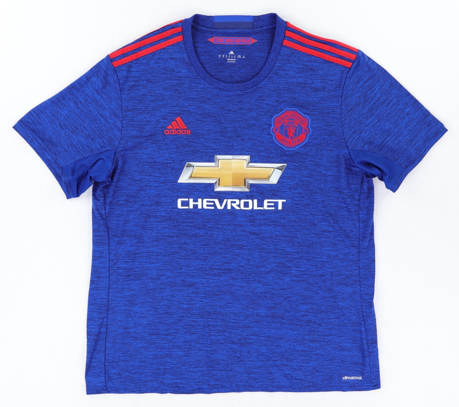adidas 2016-17 Manchester United Football Jersey Away Shirt Men's XL Blue