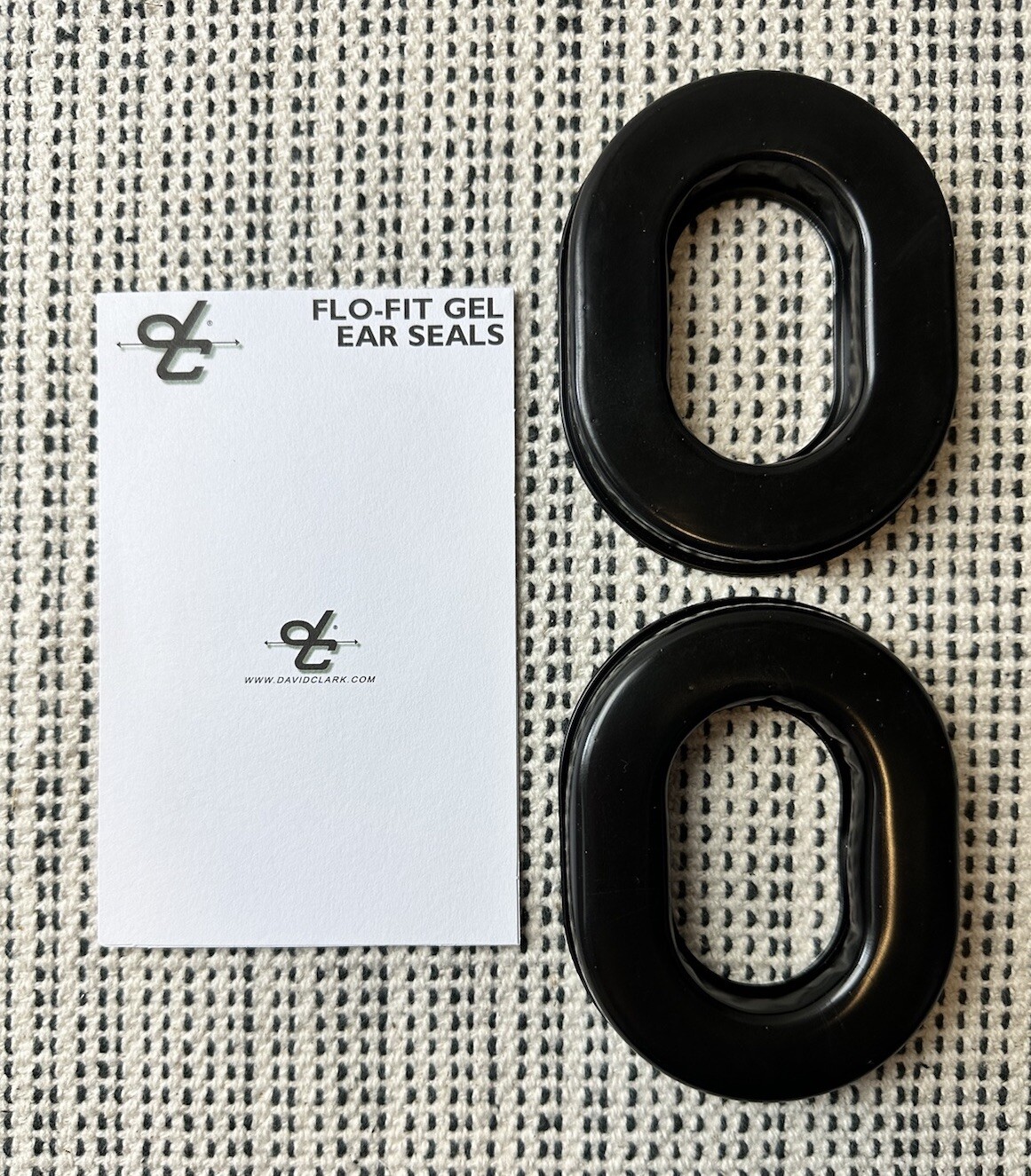 David Clark 1 Pair Black Flo-Fit Ear Seals 40243G-02 Fits H10 Series Headset NEW