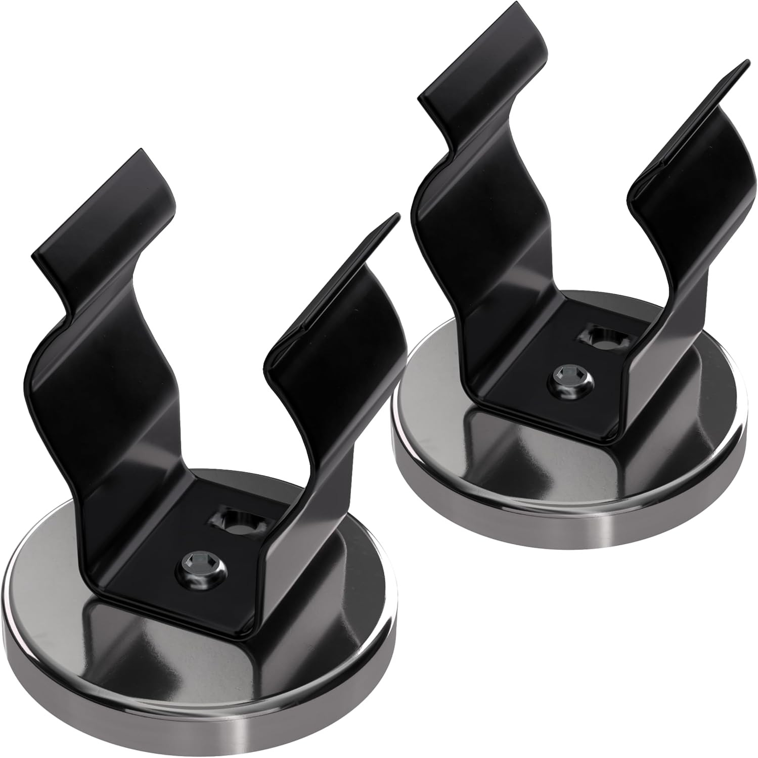 Master Magnetics Ceramic round Base Magnet with Black Spring Clamp Pack - Heavy-