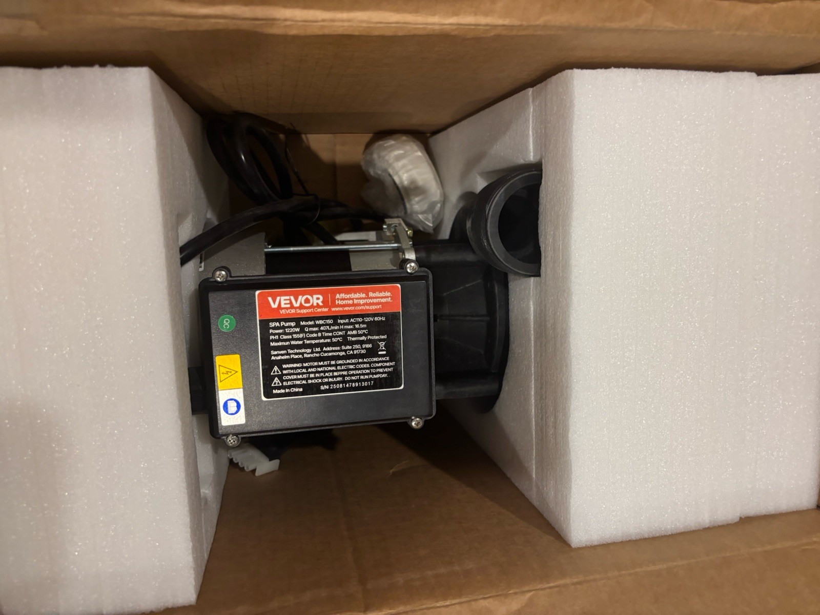 Vevor Spa Pump WBC150 Pump Bath