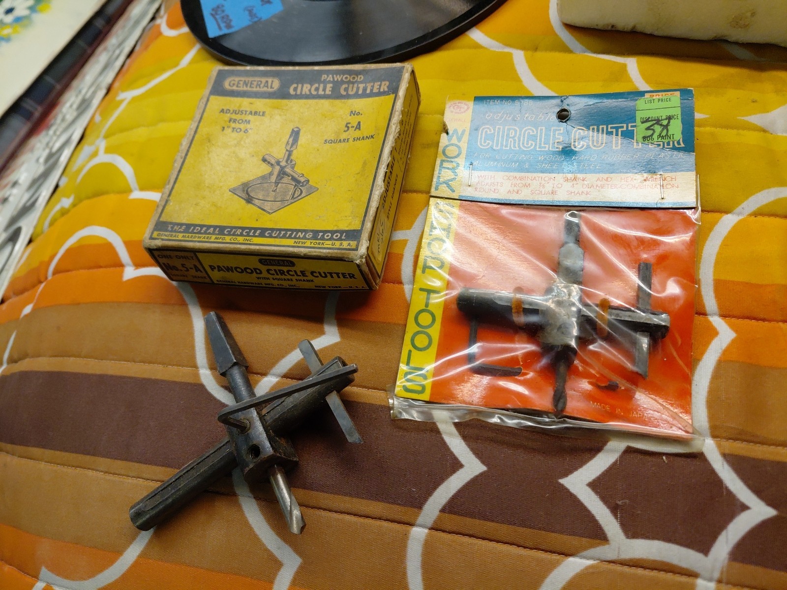 General Tools No. 5A Adjustable Steel Heavy Duty Circle Hole Cutter Lot Of 2