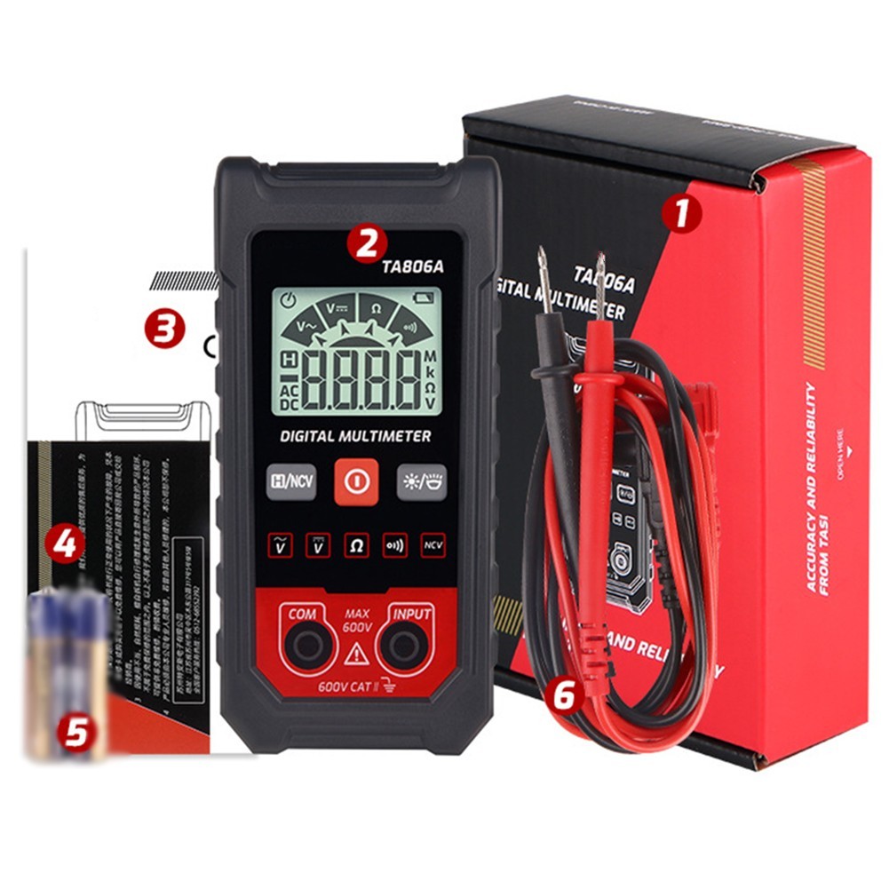 Digital TA806A Multimeter with Auto Ranging and Easy Operation Features