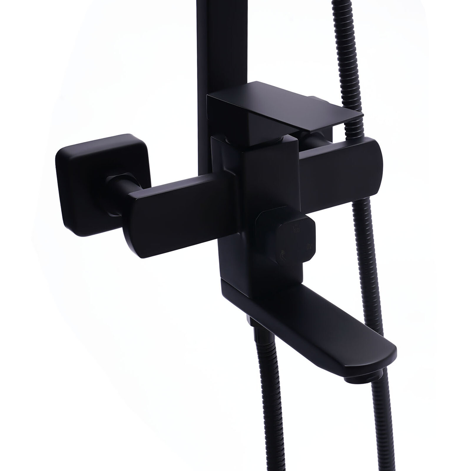 Stainless Steel Shower Panel Tower with Rainfall Jets & Massage System